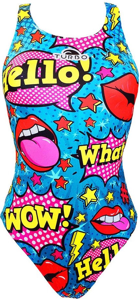 Turbo Pop Comic Zwemkleding Veelkleurig L Vrouw