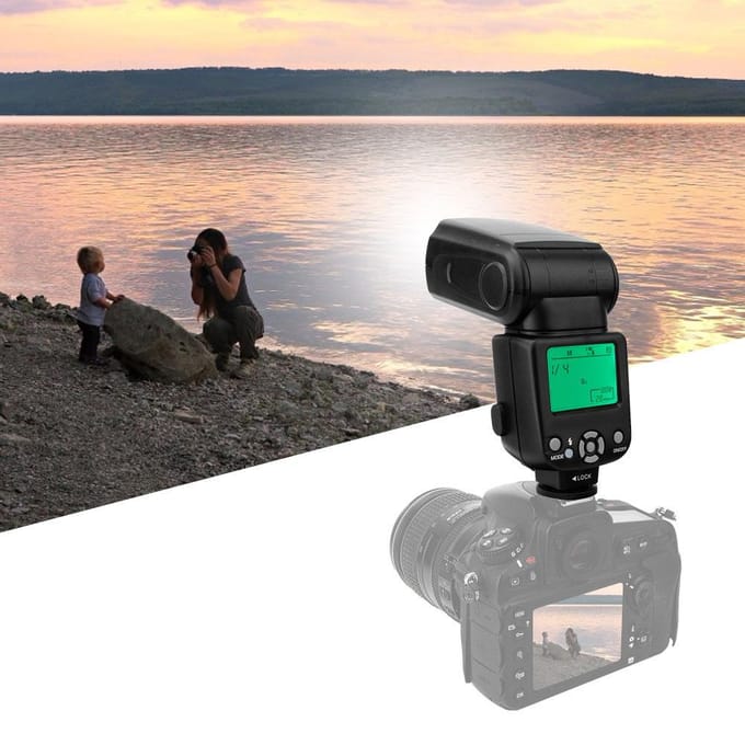 TRIOPO TR-960II Professionele Flitser Op camera Externe Speedlite voor Canon Nikon wit