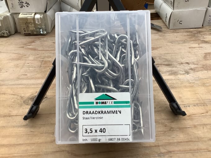 krammen verzinkt 3.5x40mm 1kg. Homefix.