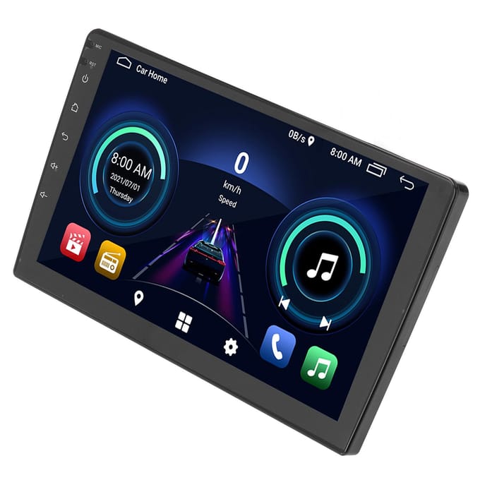 Autoradio 9 pouces Écran Tactile Bluetooth 5.0 pour Android 10.1 Navigation GPS Lecteur Radio AM FM black