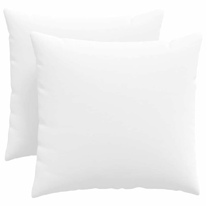 vidaXL - Zitkussens - 2 - st - Stof - Wit - 50 - x - 50 - cm