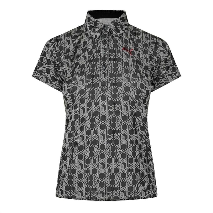Puma Hexagon golfpoloshirt met korte mouwen voor dames (Grijs)