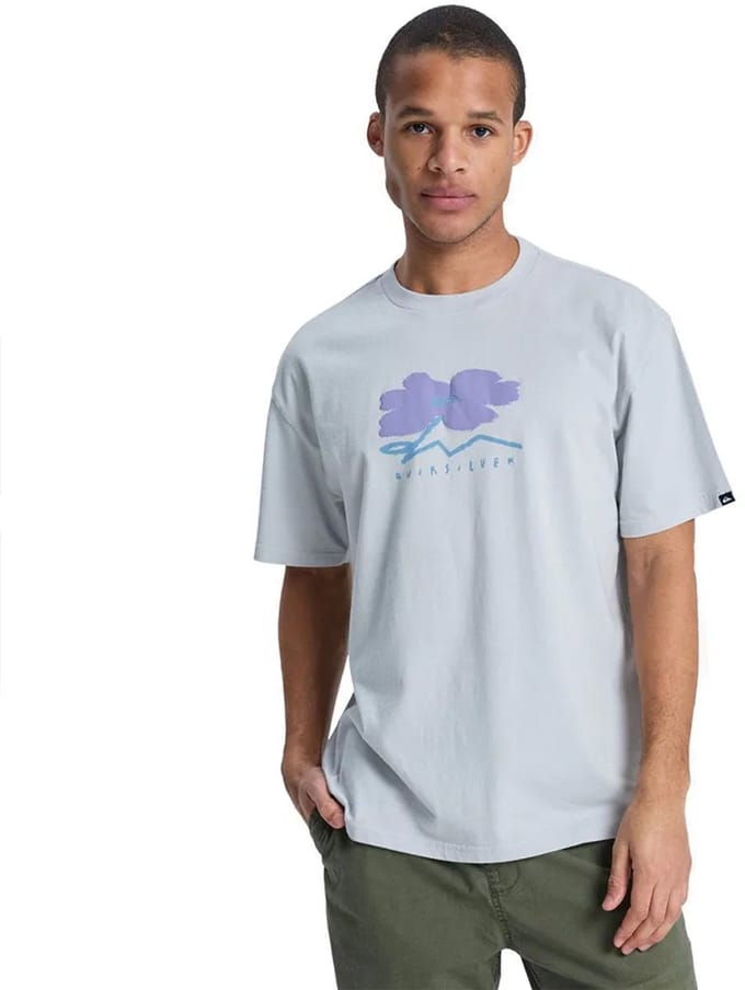 Quiksilver Structured Flower T-shirt Met Korte Mouwen Blauw S Man