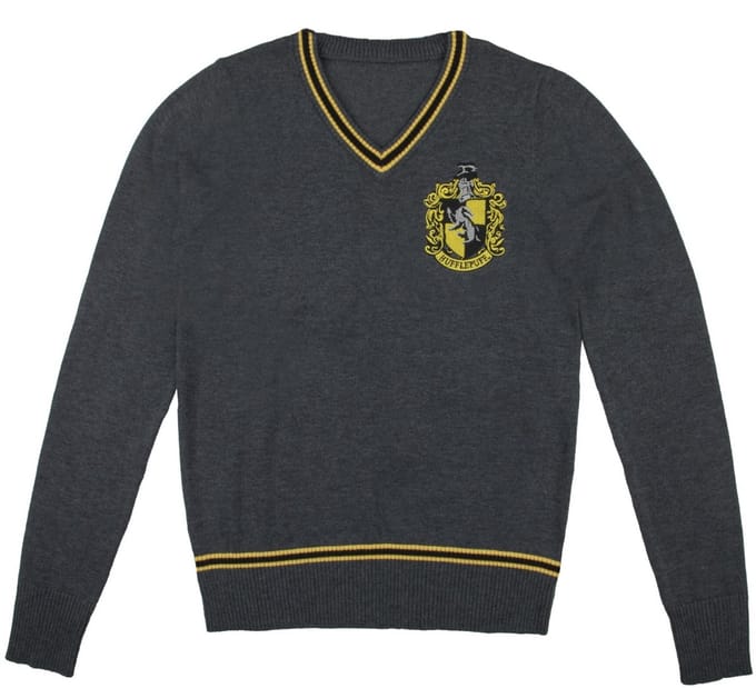 Cinereplicas Harry Potter - Hufflepuff Gebreide trui - M - Grijs