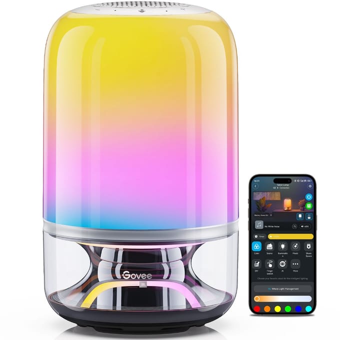 Govee slimme tafellamp 27 cm Matter RGBICWW - portable JBL speaker