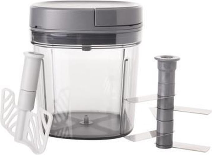 Cosy&Trendy Multihakker met Klopper en Deksel - 0,9 L - Grijs