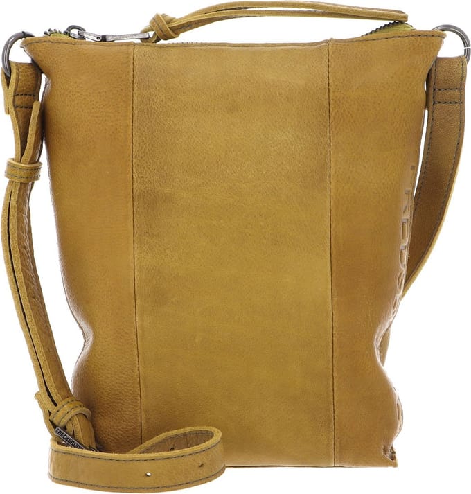 FREDsBRUDER Leren Schoudertas My Old Friend Essential Bag Sunny Yellow Mosterdgeel