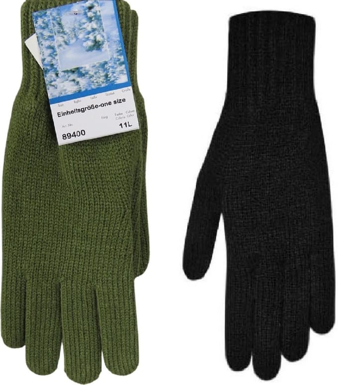 Handschoenen dames winter gebreid - binnenkant opgeruwd - prijs per 2 paar