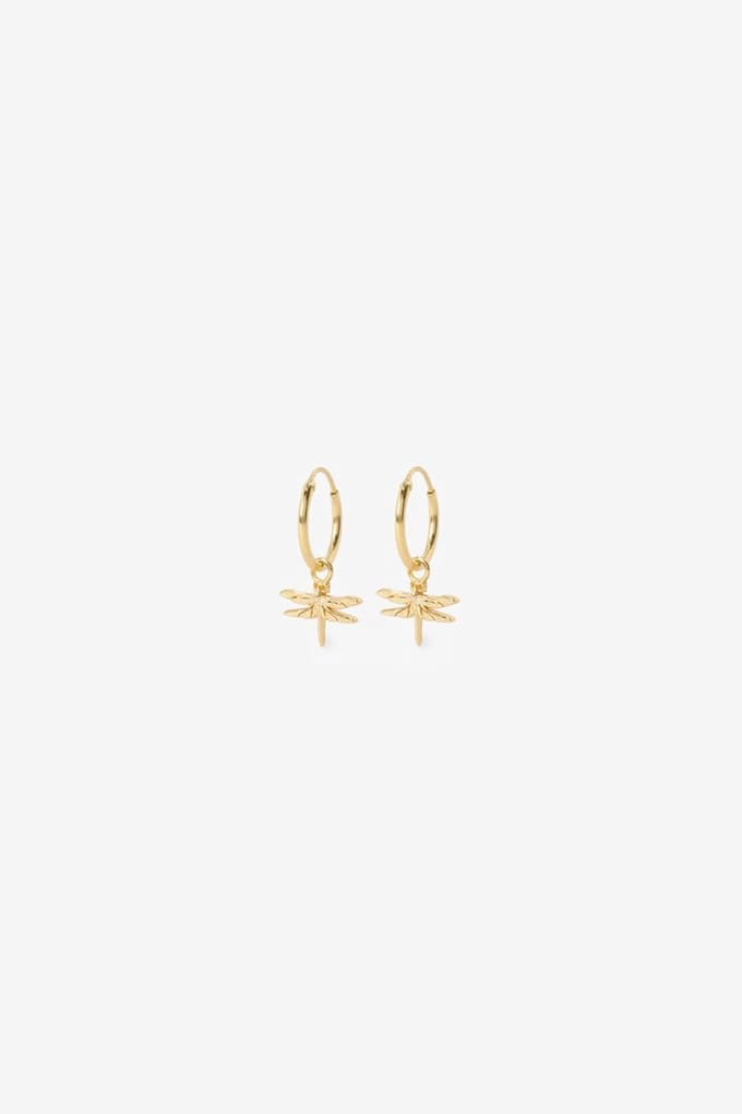 Sissy-Boy - Goldplated oorbellen met libelle