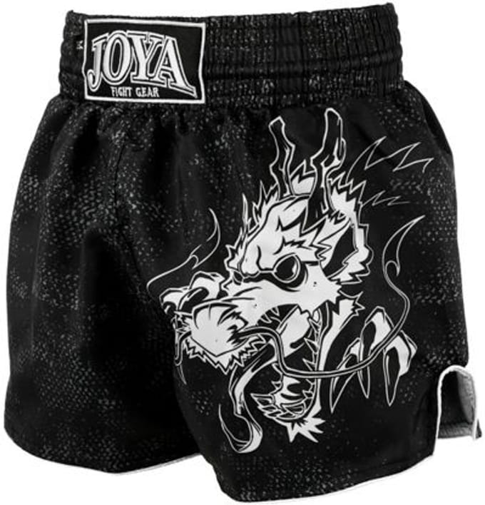 Joya Dragon Kickboks Broekje - Zwart - Wit (Beschikbaar in verschillende maten)