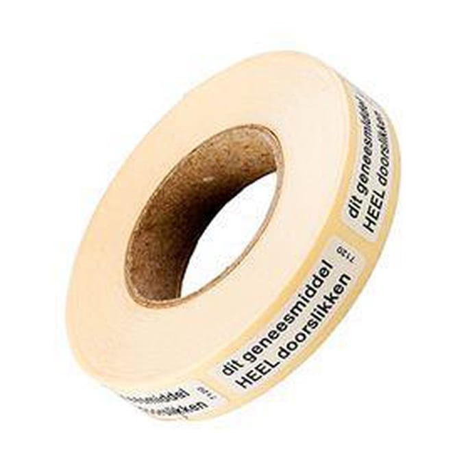 Sticker Geneesmiddel Heel Doorslikken - 1000St