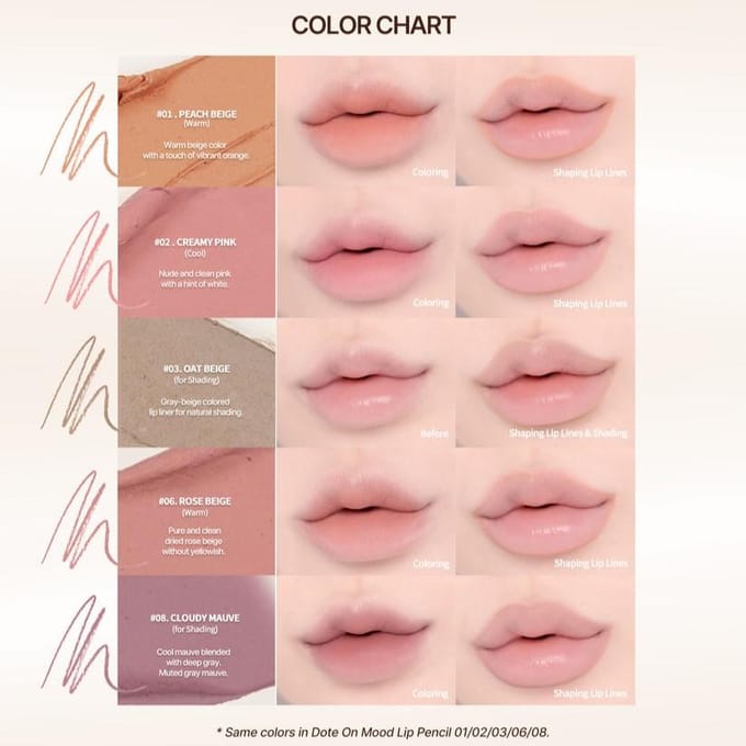 [Hartpercentage] Dote On Mood Lippotlood 06 ROSE BEIGE white