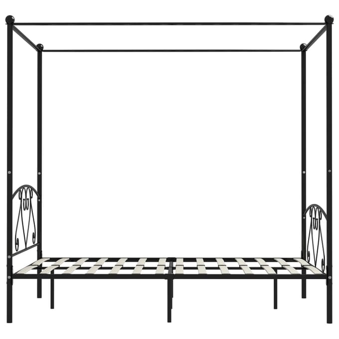 vidaXL - Hemelbedframe - metaal - zwart - 140x200 - cm
