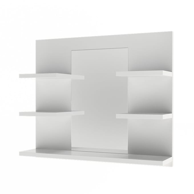 Vicco Wilbur Badkamerspiegelkast – 58.8 x 50 cm met planken Wit