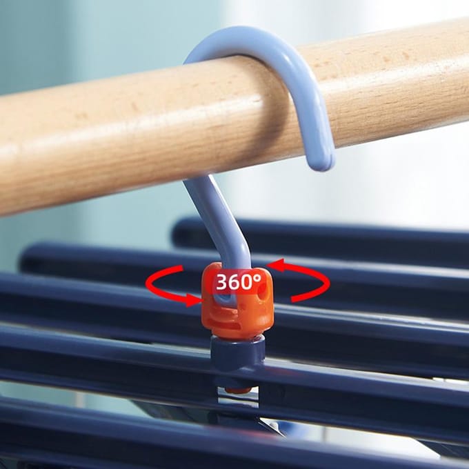 Plastic Opvouwbaar Multihoofd Droogrek Multi Clips Sokken Ondergoed Hanger Winddicht Multifunctioneel blue