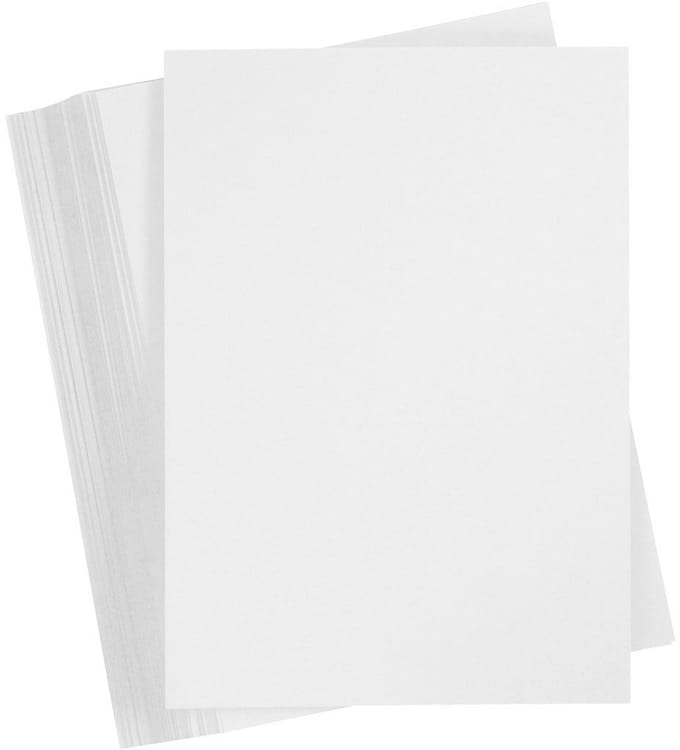 100 Vellen Wit A5 Karton - Knutselpapier - 21x14,8cm - 250 g/sm