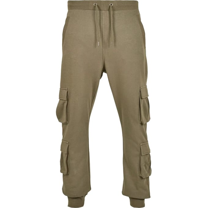 Urban Classics - Double Pocket Terry Heren joggingbroek - M - Groen