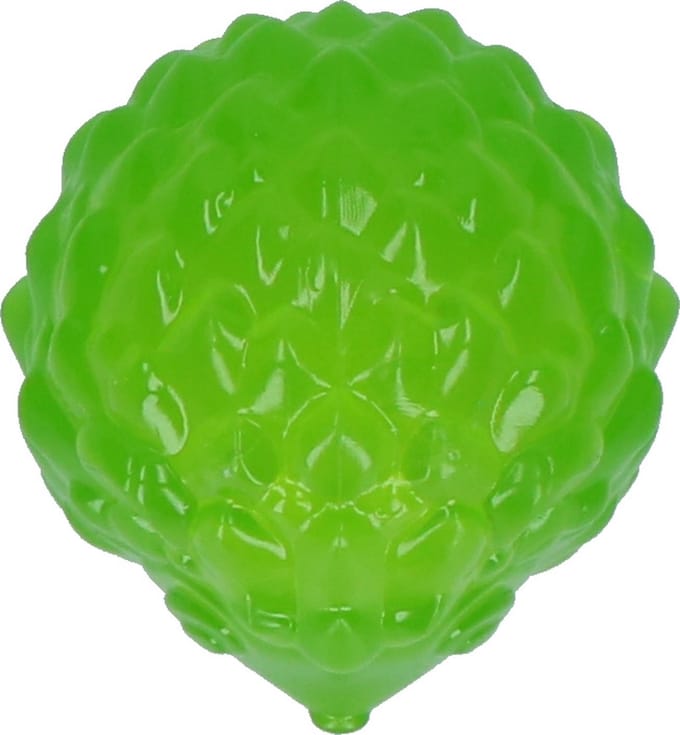 JW Hedgehog Squeaky Ball - Honden bal - Hondenspeeltje - Small - Groen - ø 6 cm