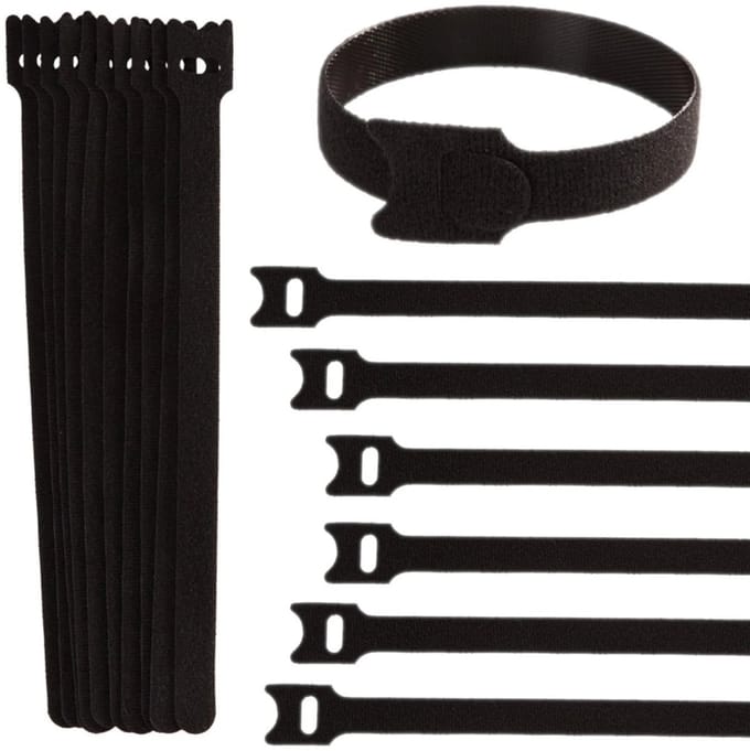 GEKO Klittenband kabelbinders - 10 stuks - 210x12 mm - Herbruikbaar en flexibel