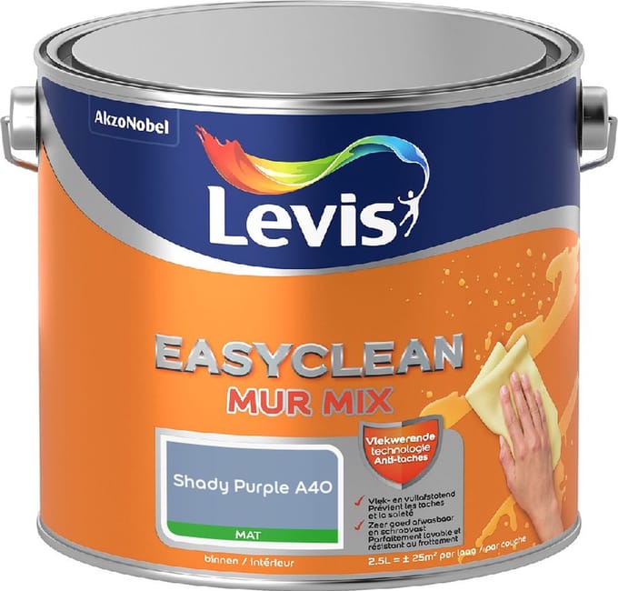 Levis - Easyclean Mur Mat Mix - Shady Purple A40 - Mengverf - 2,5 L