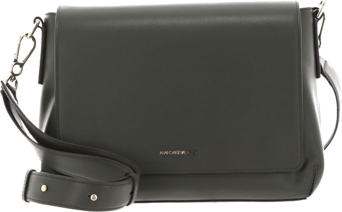 MANDARINA DUCK Leren Schoudertas Luna Shoulder Bag With Flap Military Olive Groene