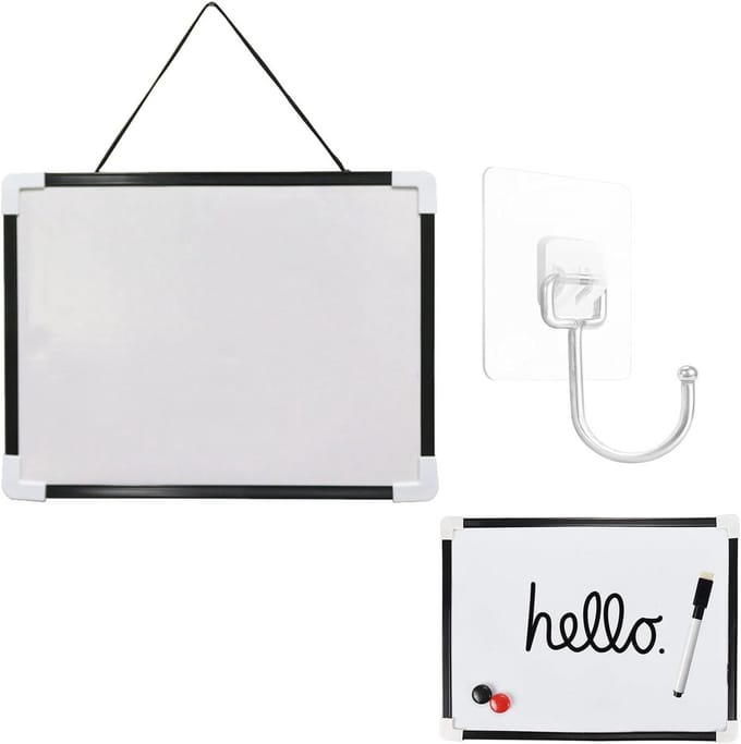 Magnetisch Whiteboard voor Koelkast - Herbeschrijfbaar en Uitwisbaar Mini Bord 30 x 20 cm