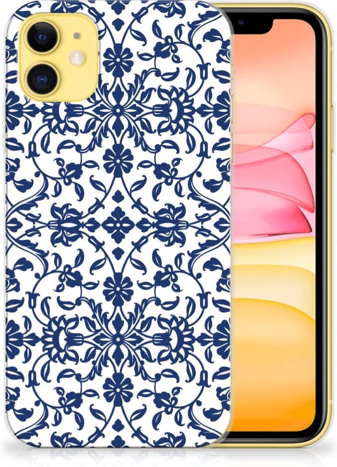 Apple iPhone 11 TPU Case Flower Blue