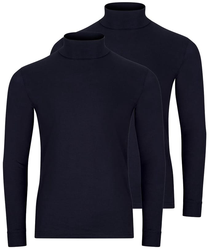 RAGMAN Heren shirt met rolkragen 2 pack Basic