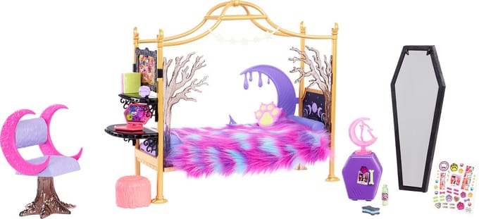 Mattel Monster High Slaapkamer van Clawdeen Wolf speelset Speelpoppen