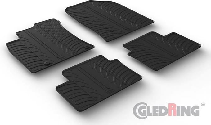 Gledring Rubbermatten passend voor Kia Cee'd HB 5-deurs/SW 6/2018- & XCeed 6/2019- (T profiel 4-delig + montageclips)