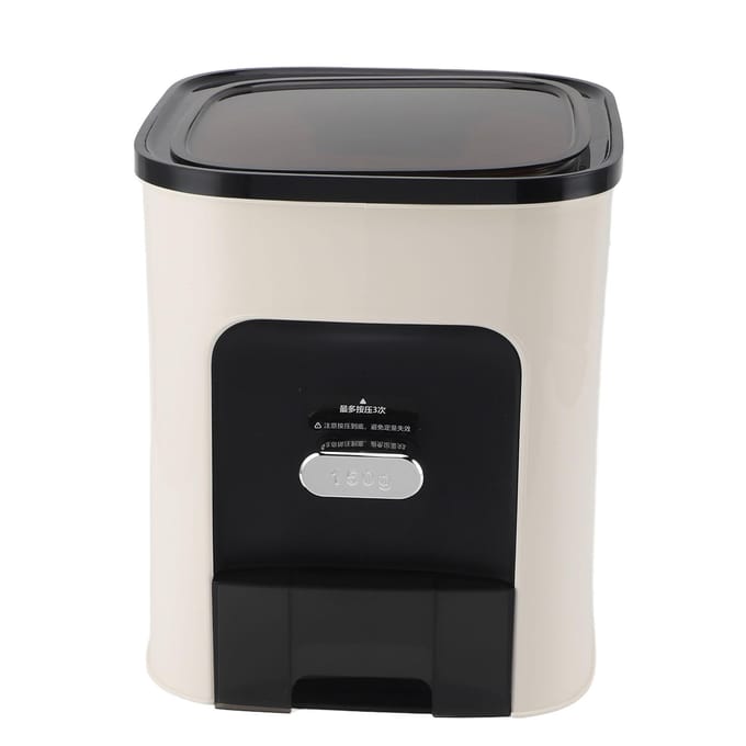 Keukenrijstlemmer van PET en PP, multifunctioneel, verdikte graanbewaarbak, klein formaat, 6 kg L gray