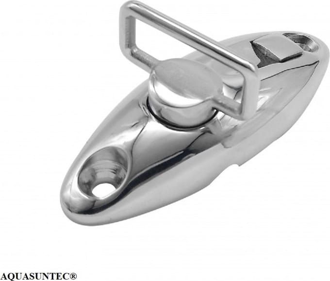 RVS Dekbeugel Biminitop 316 | Luxe Hoogglans Riembeugel | Boot Rail Dek Montage | 94 mm | 1 stuk