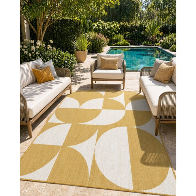 Muratap Buitenkleed brussels summer wit- 200x290 cm