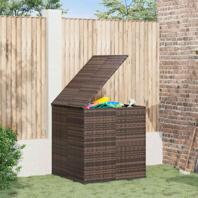 vidaXL - Tuinbox - 100x97,5x104 - cm - polyetheen - rattan - bruin
