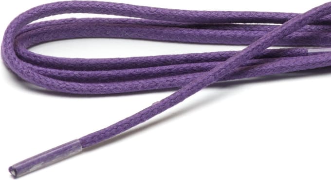ARIESZZZ Veters 75 cm- Veters Rond - Paars - Wax - 2 mm - 4-6 gaatjes - 2 Paar