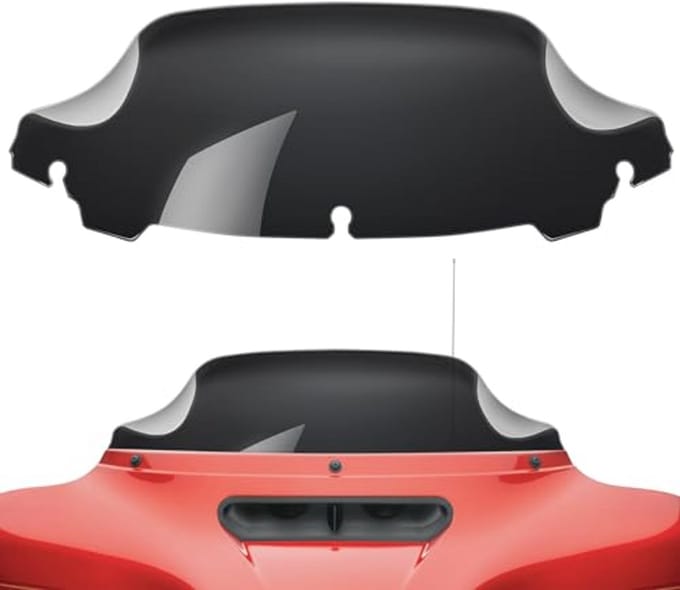 Dark Tint 7 inch Wave Windscherm voor Harley