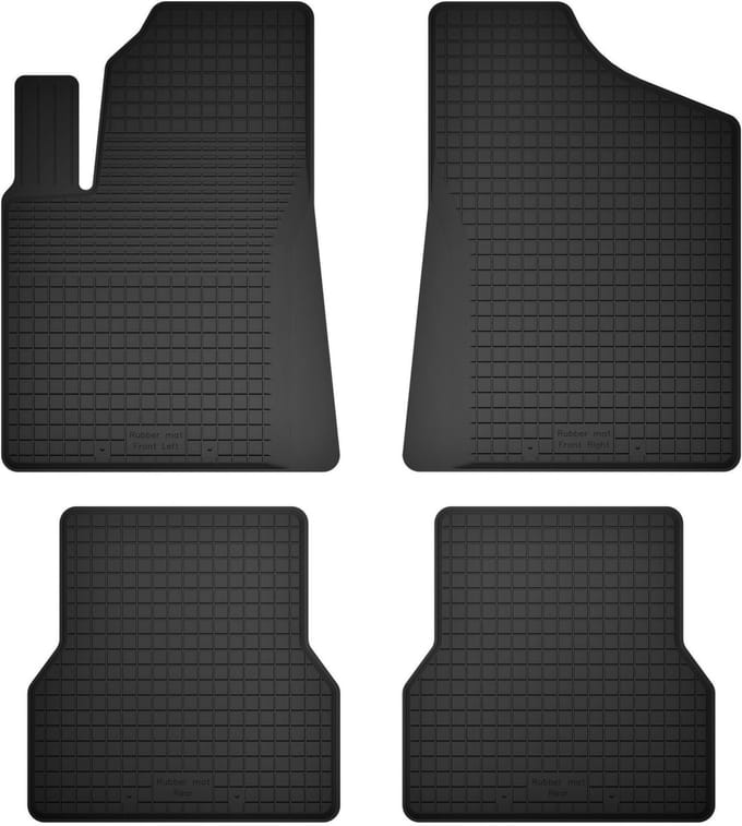 Wielganizator BasicProtect Serie - Rubberen Auto Vloermatten - 4 Stuks - Antislip - Weerbestendig