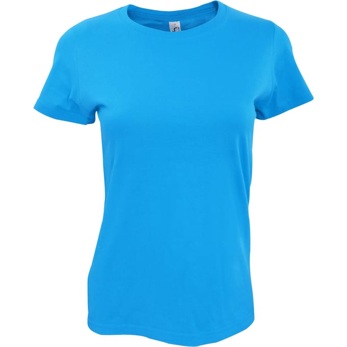 SOLS Dames/dames Imperial Heavy Short Sleeve T-Shirt (Caribisch Blauw)