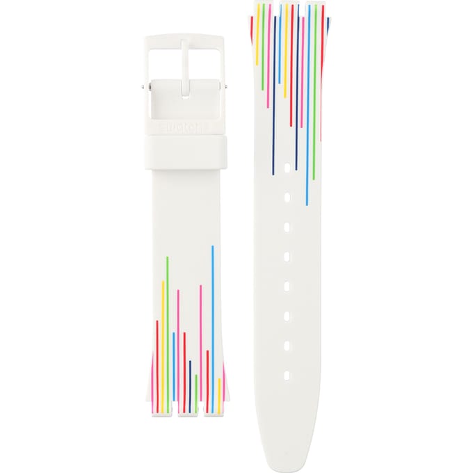 Swatch Plastic - Originals Medium (34mm) /Access/Solar/Musicall/Stop - G/SK/SL/SR/SS/SO28 AGW712 GW712 White Samba Horlogeband