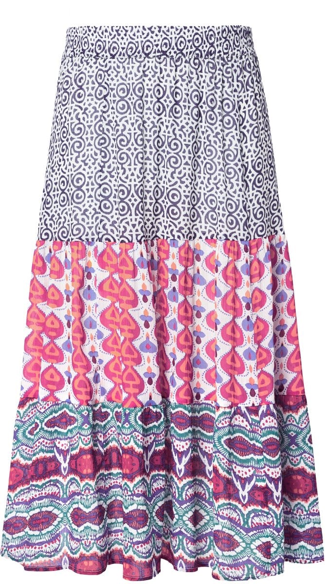 Ulla Popken - Dames - Rok - Aubergine - Maat 42+