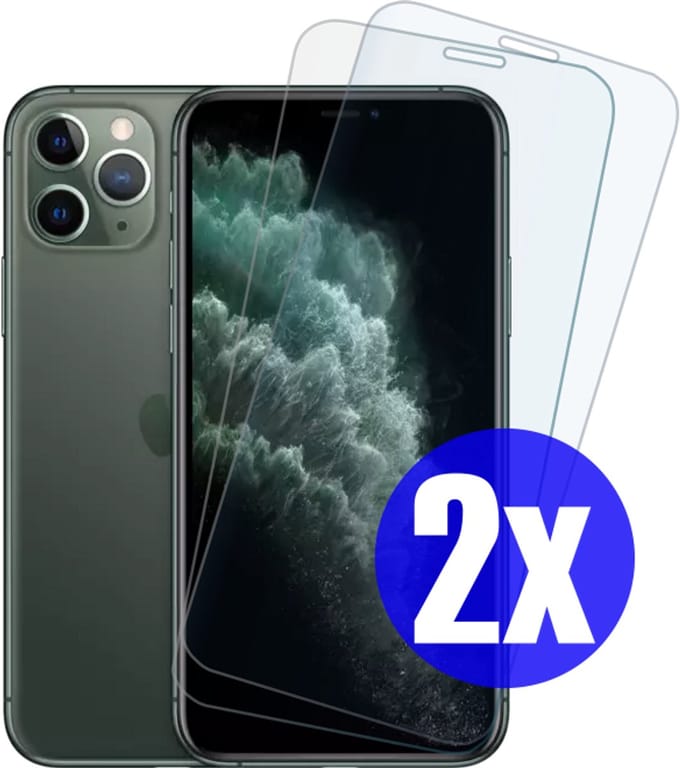 Screenprotector geschikt voor iPhone 11 Pro/xs/x/10 - Gehard Glas - Tempered Glass Armor Screen Cover - 2 Stuks