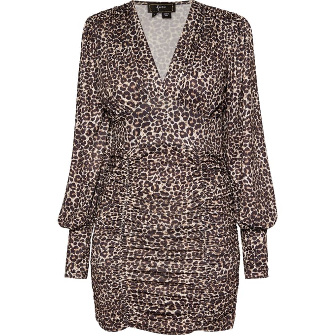 Faina jurk met lange mouwen Dames beige