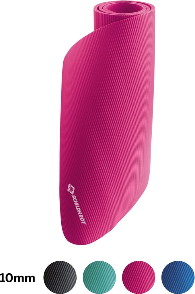 FITNESSMATTE, (10mm, pink), mit Tragegur