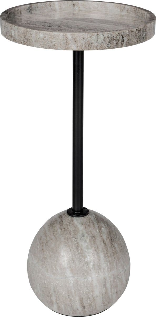Zuiver Cocktail Bijzettafel Rond 25 cm Marmer - Grijs