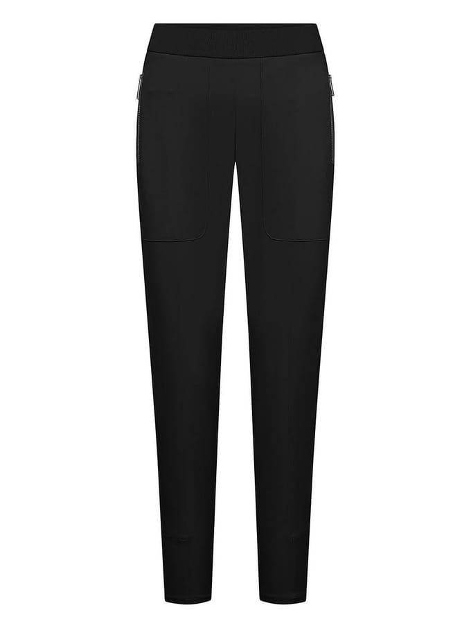 Enkellange Slim Fit jersey broek Van Raffaello Rossi zwart