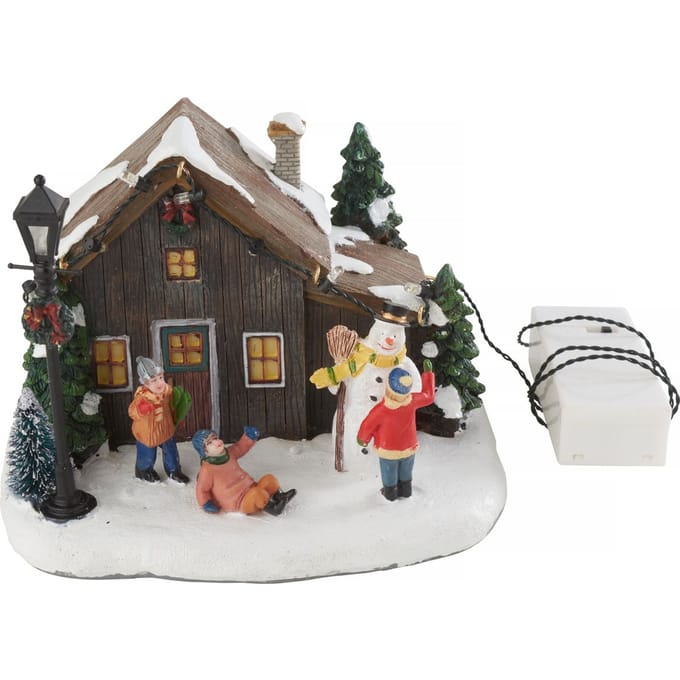 VBS Miniatuur huis in de sneeuw
