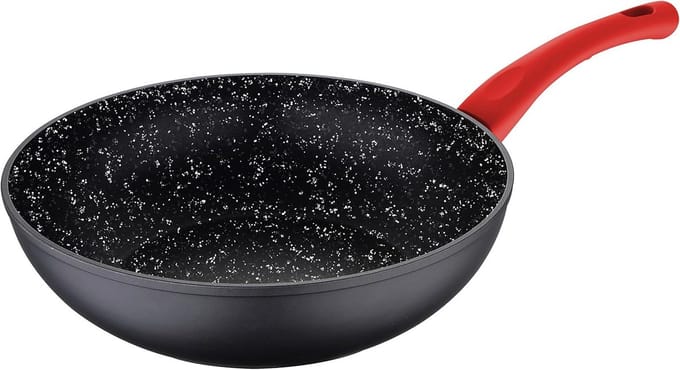 Wok Pan 26 cm Forged Aluminium Inclusief Inductie Geschikt