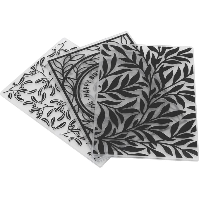 Dossiers de gaufrage en plastique, modèle de gaufrage, bricolage, fabrication de cartes, artisanat en papier Scrapbooking, 3 pièces gray