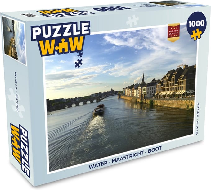 Puzzel Water - Maastricht - Boot - Legpuzzel - Puzzel 1000 stukjes volwassenen