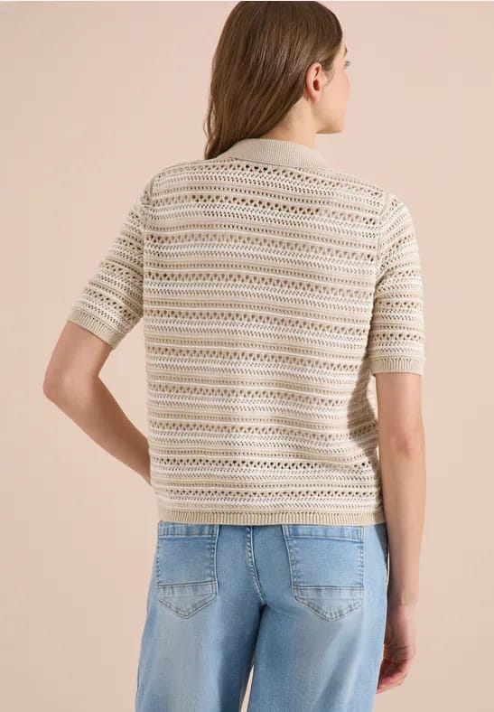 Vest met korte mouwen en polokraag